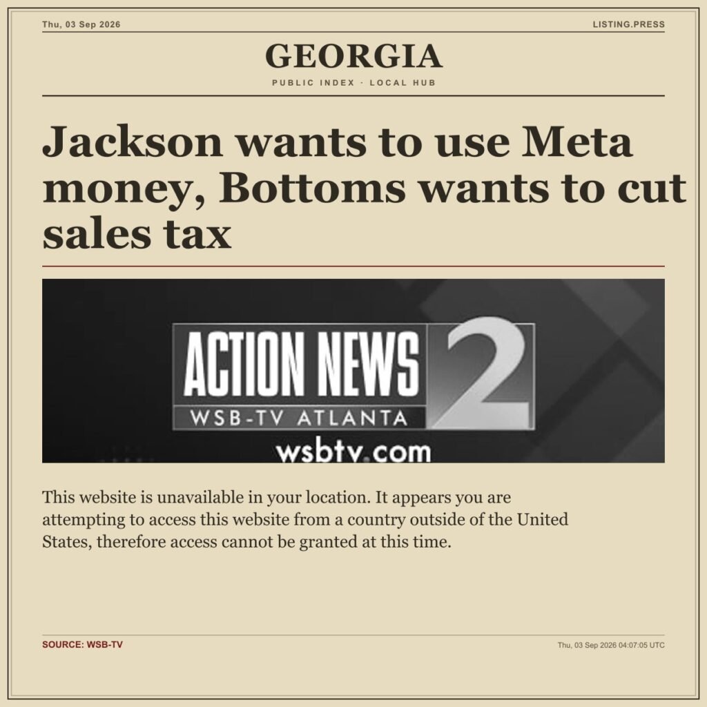 Jackson wants to use Meta money, Bottoms wants to cut sales tax