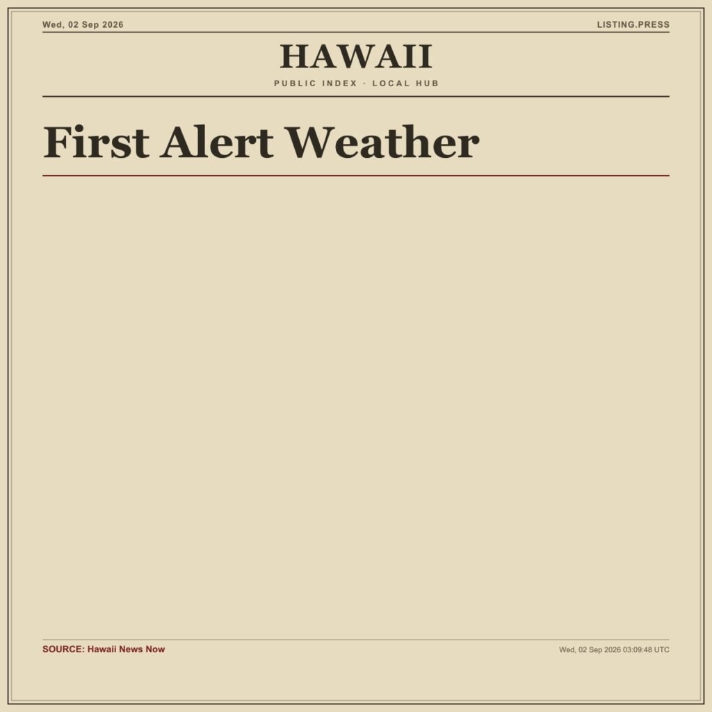 First Alert Weather