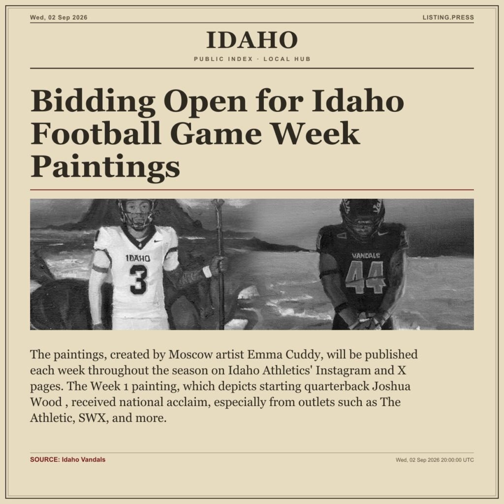 Bidding Open for Idaho Football Game Week Paintings