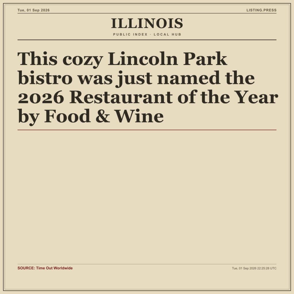 This cozy Lincoln Park bistro was just named the 2026 Restaurant of the Year by Food & Wine