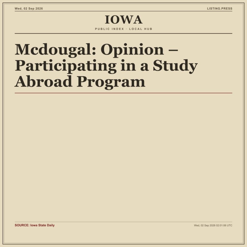 Mcdougal: Opinion – Participating in a Study Abroad Program