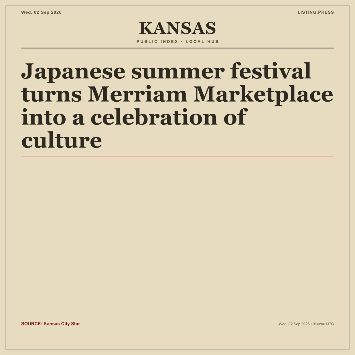 Japanese summer festival turns Merriam Marketplace into a celebration of culture
