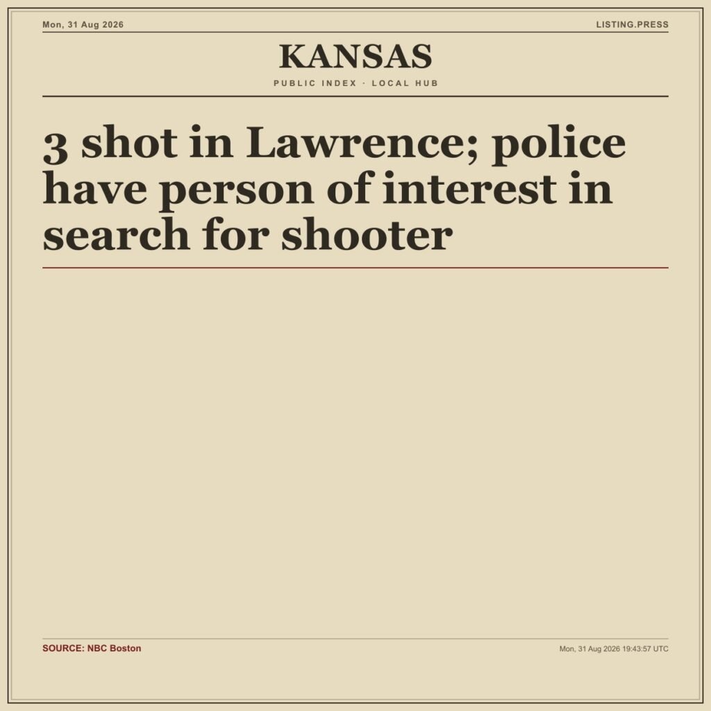 3 shot in Lawrence; police have person of interest in search for shooter