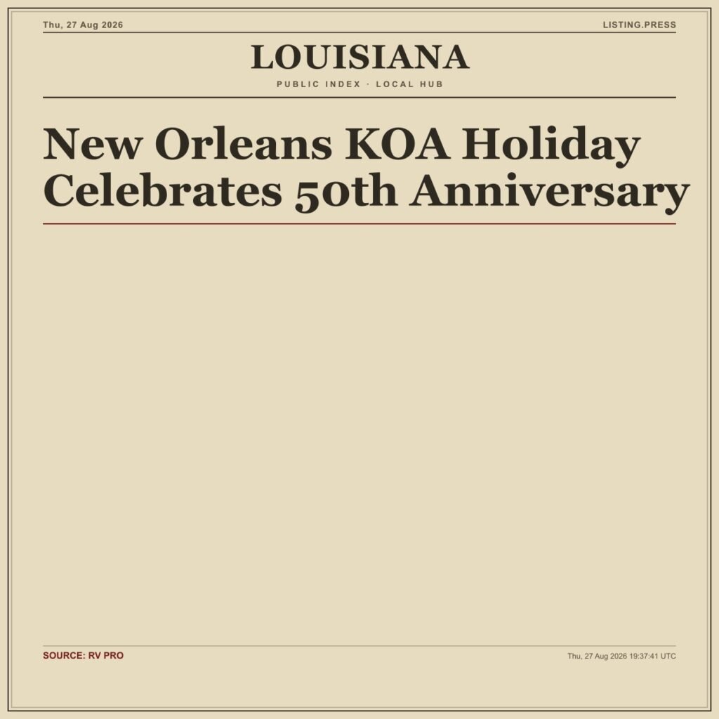 New Orleans KOA Holiday Celebrates 50th Anniversary