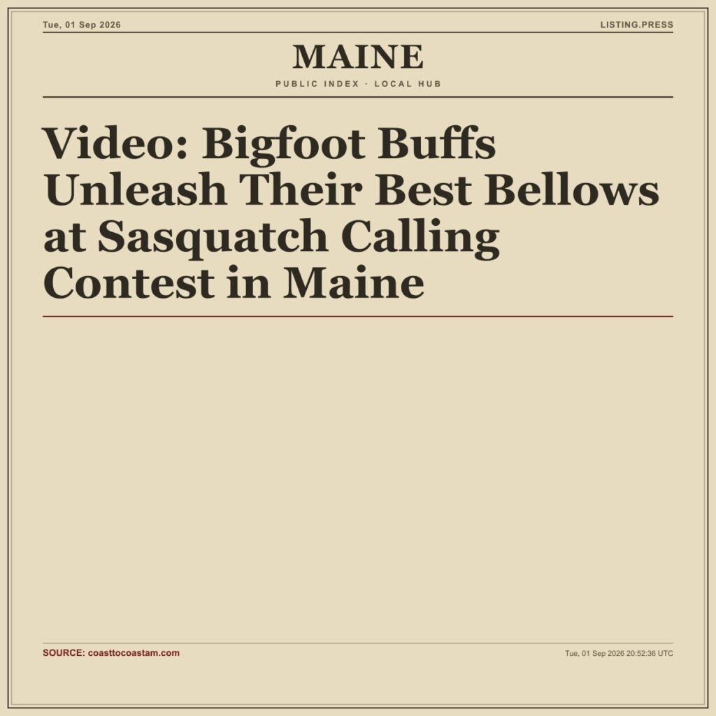 Video: Bigfoot Buffs Unleash Their Best Bellows at Sasquatch Calling Contest in Maine