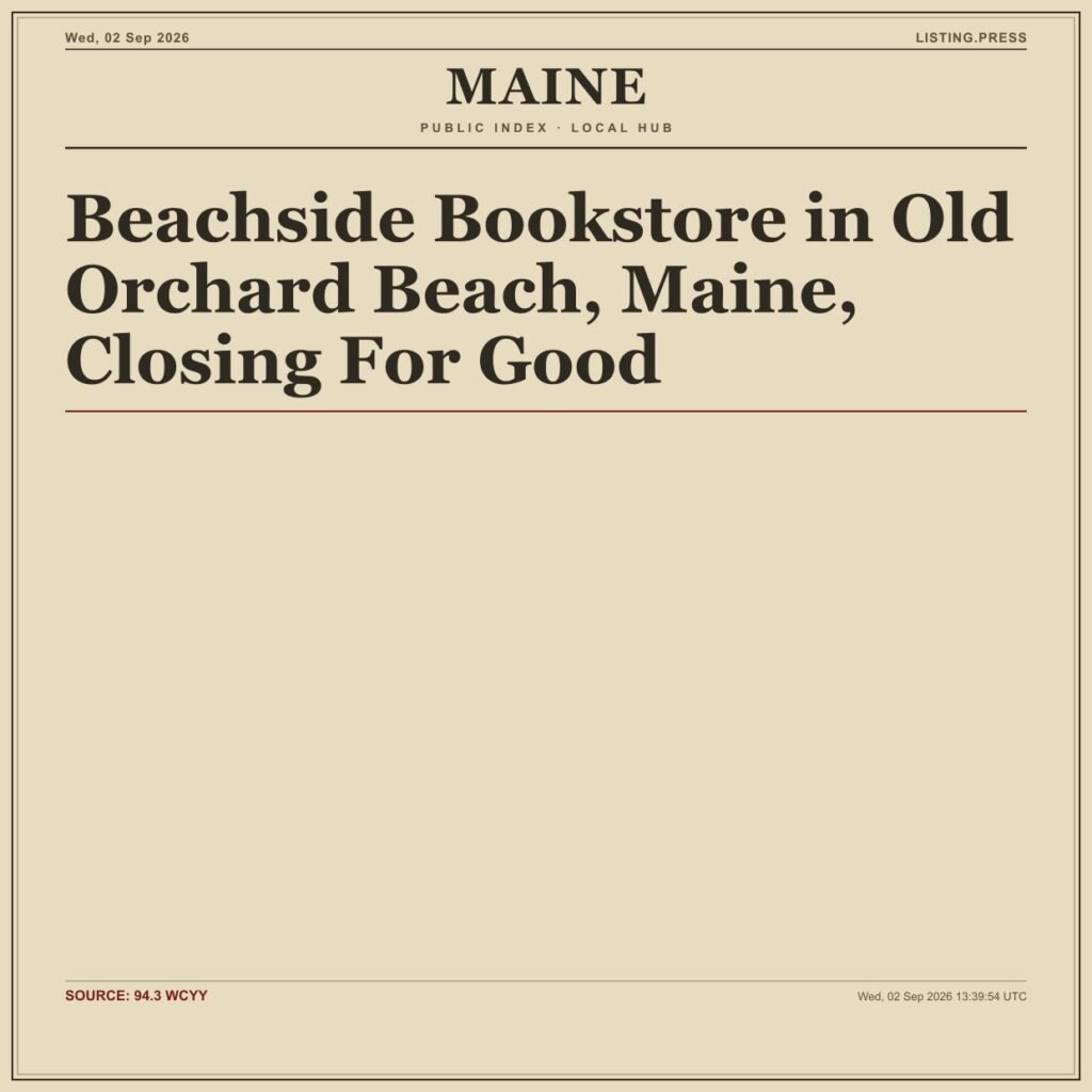 Beachside Bookstore in Old Orchard Beach, Maine, Closing For Good