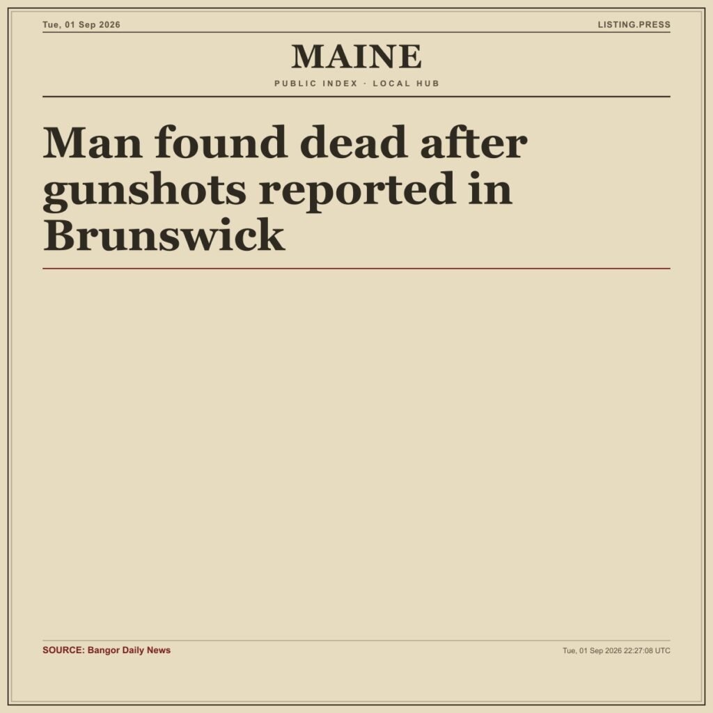 Man found dead after gunshots reported in Brunswick