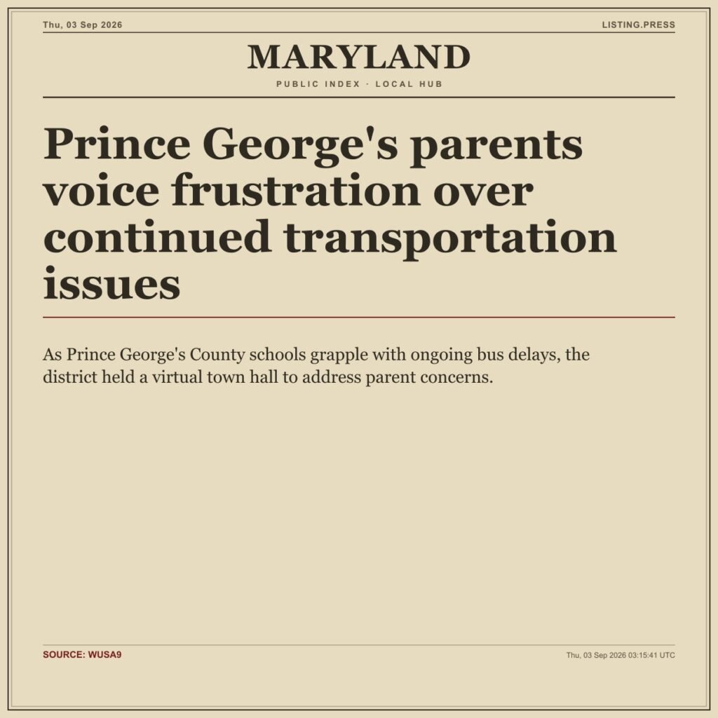 Prince George’s parents voice frustration over continued transportation issues