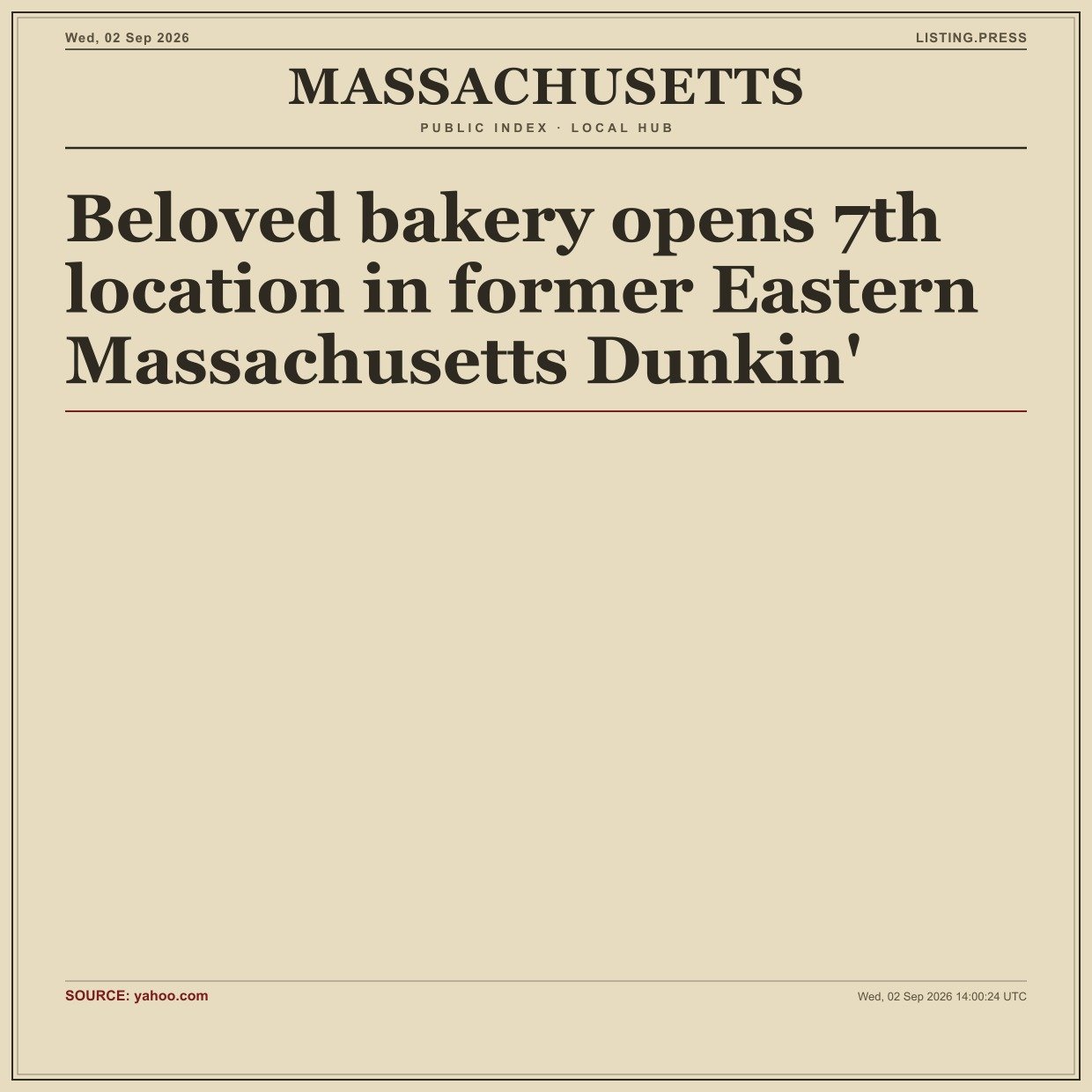 Beloved bakery opens 7th location in former Eastern Massachusetts Dunkin'