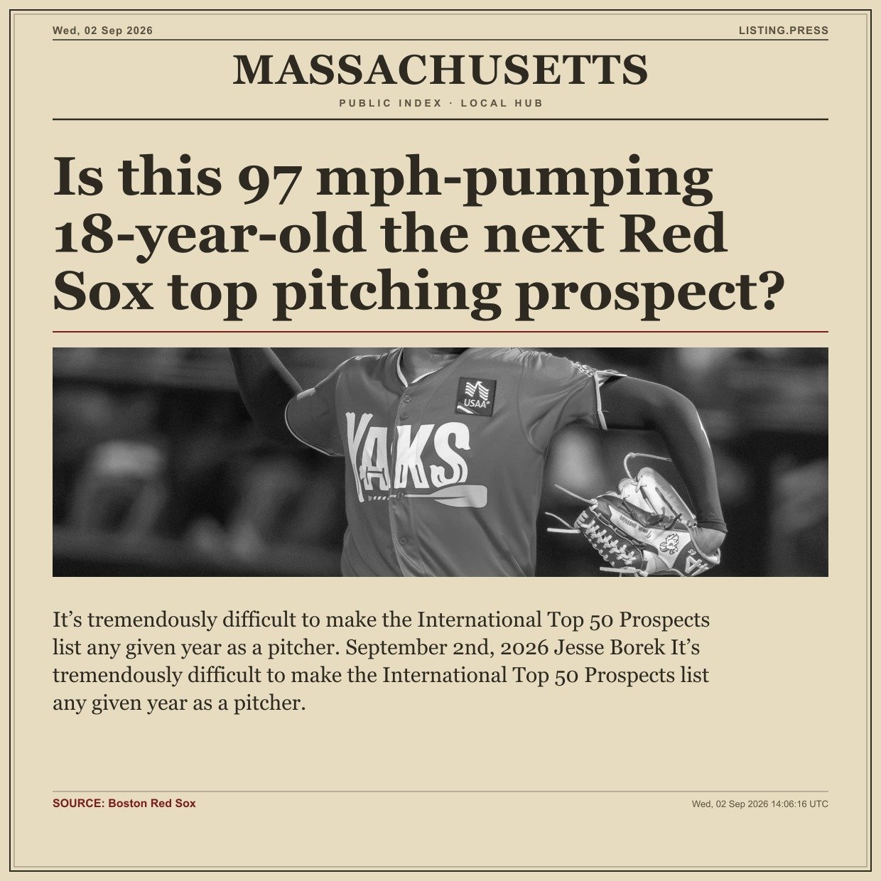 Is this 97 mph-pumping 18-year-old the next Red Sox top pitching prospect?