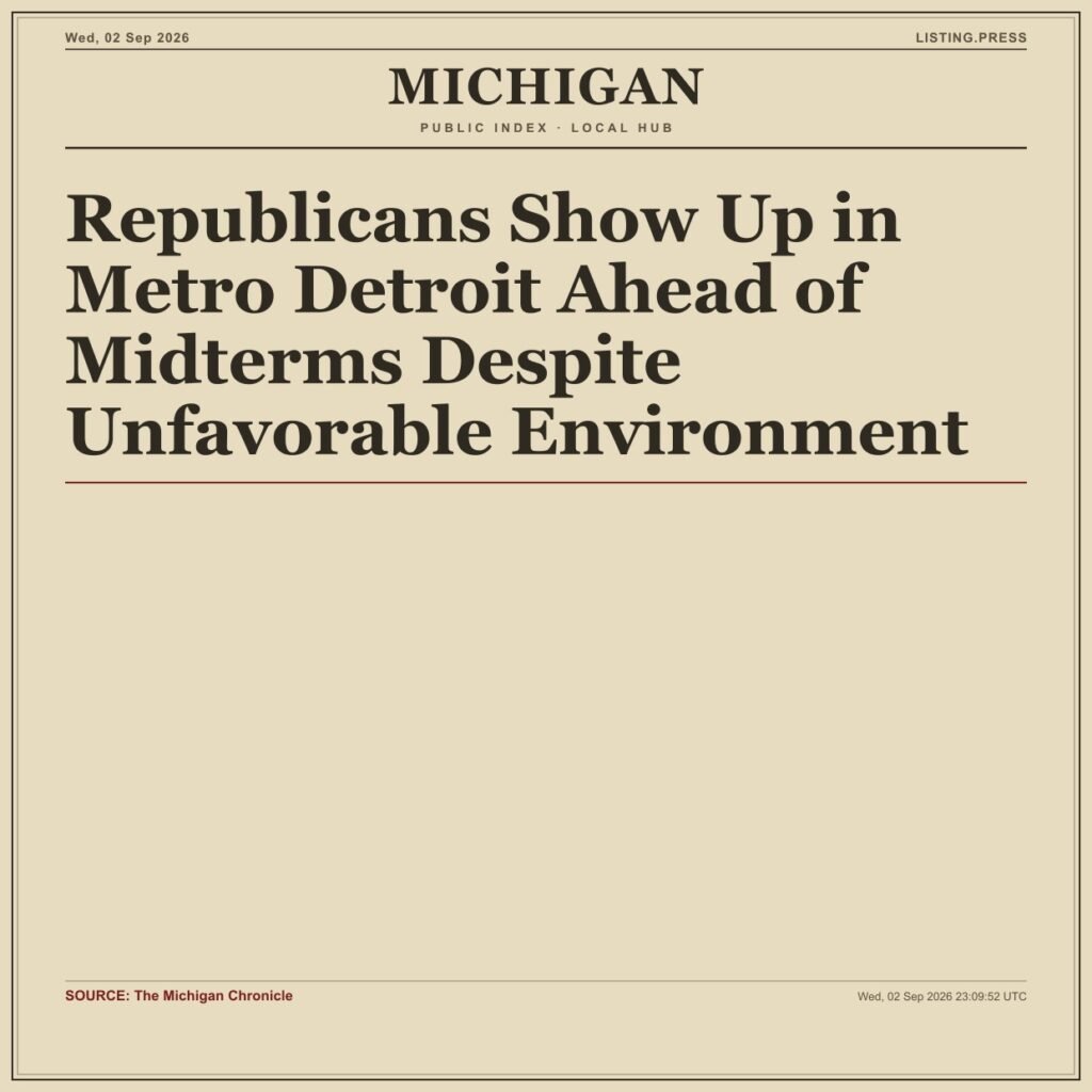Republicans Show Up in Metro Detroit Ahead of Midterms Despite Unfavorable Environment