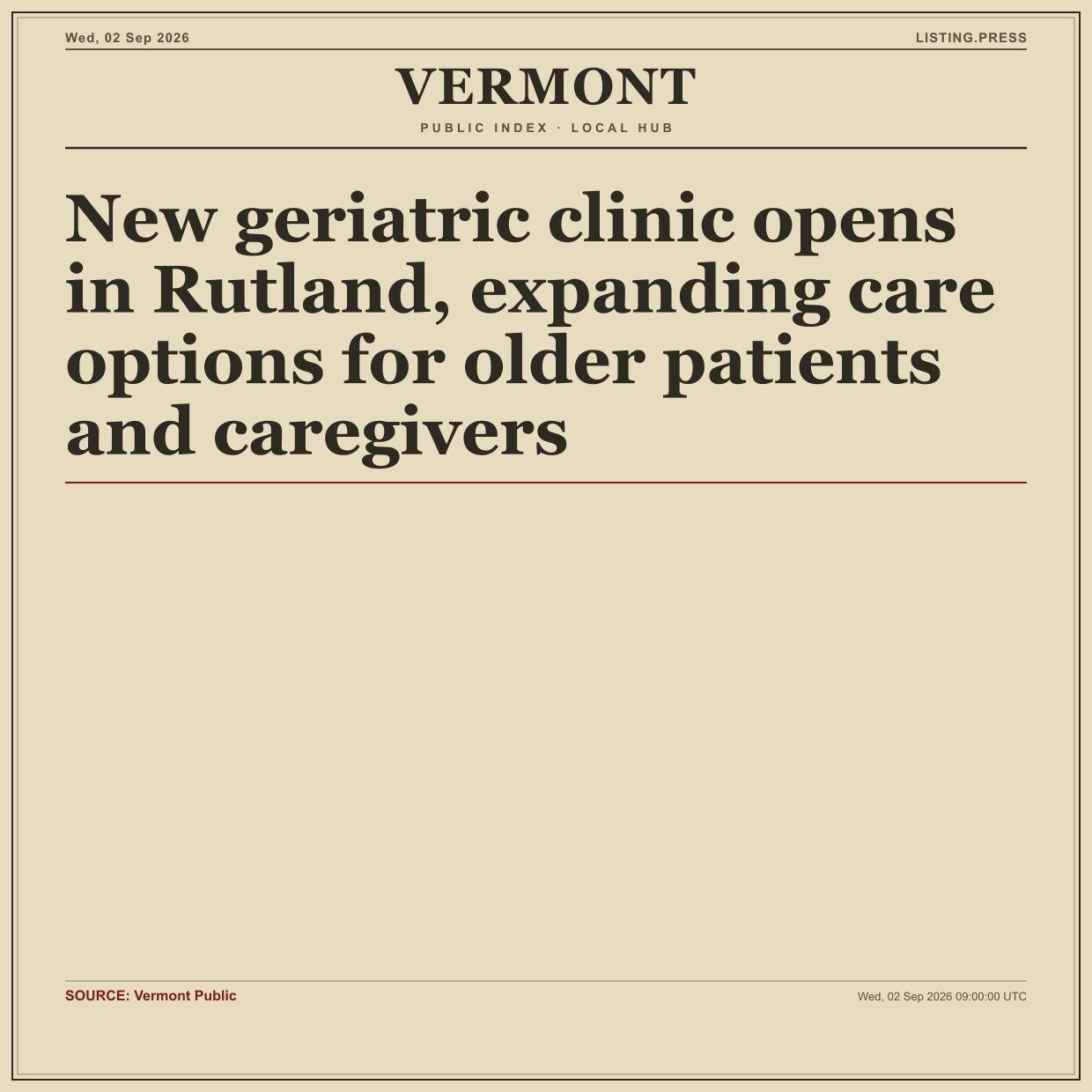 New geriatric clinic opens in Rutland, expanding care options for older patients and caregivers