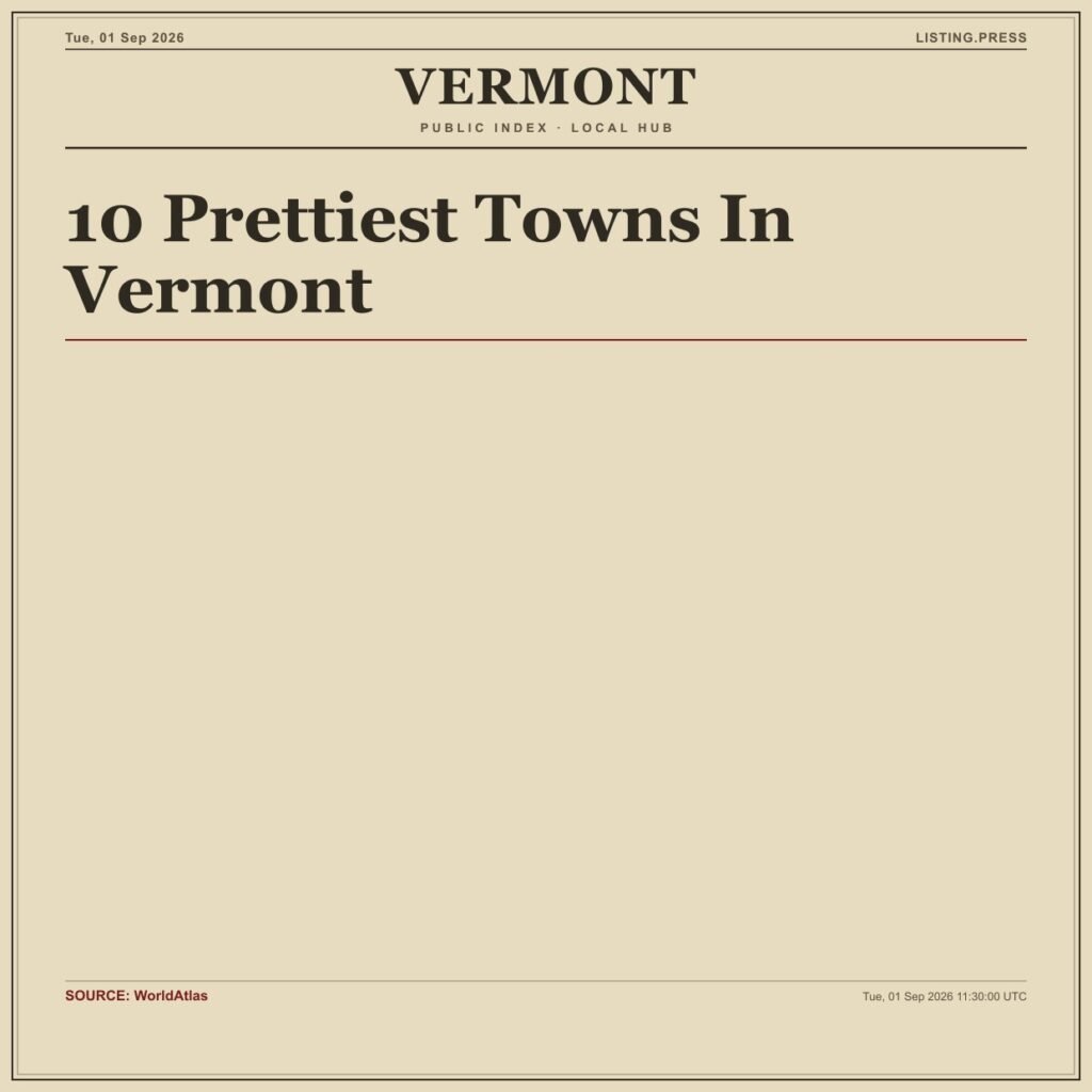 10 Prettiest Towns In Vermont
