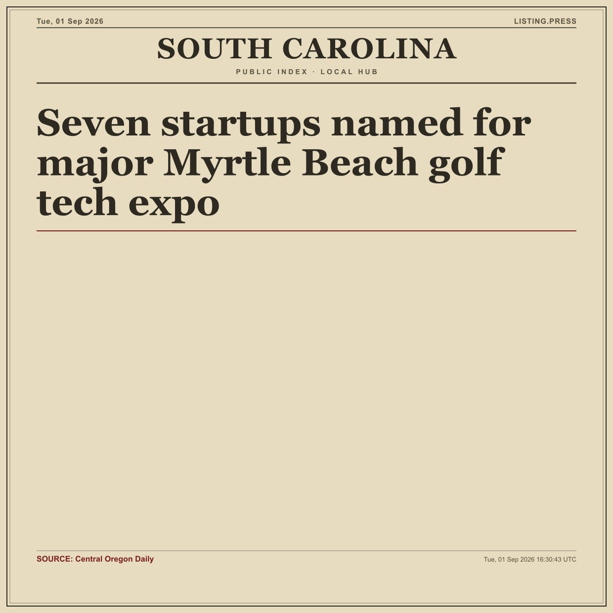Seven startups named for major Myrtle Beach golf tech expo