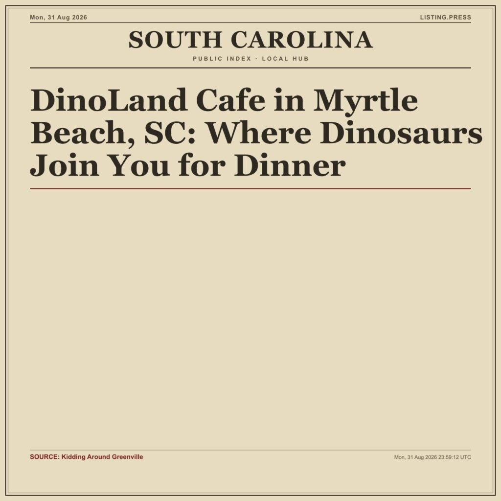 DinoLand Cafe in Myrtle Beach, SC: Where Dinosaurs Join You for Dinner