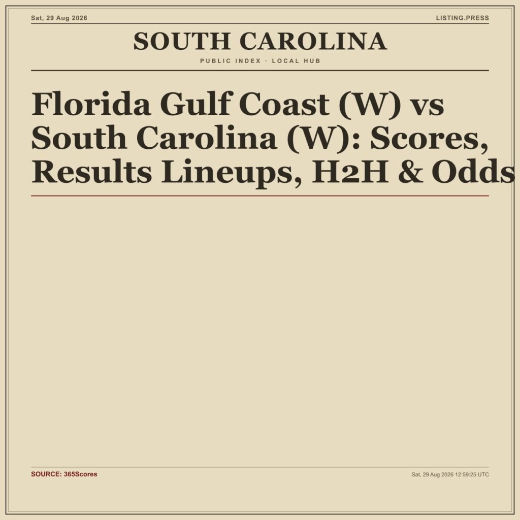 Florida Gulf Coast (W) vs South Carolina (W): Scores, Results Lineups, H2H & Odds