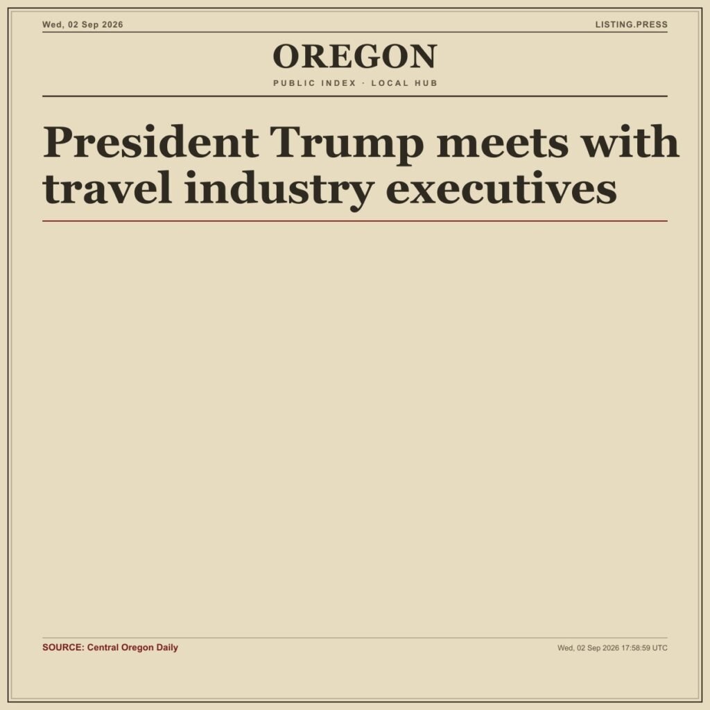 President Trump meets with travel industry executives
