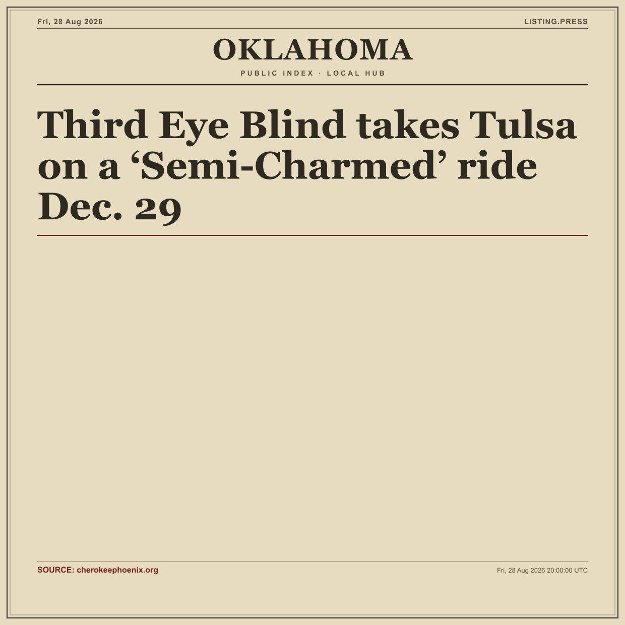 Third Eye Blind takes Tulsa on a ‘Semi-Charmed’ ride Dec. 29