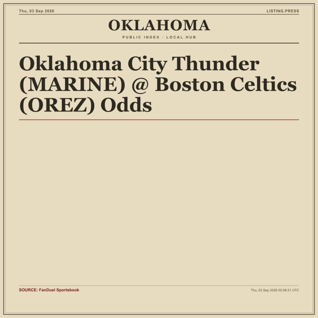 Oklahoma City Thunder (MARINE) @ Boston Celtics (OREZ) Odds