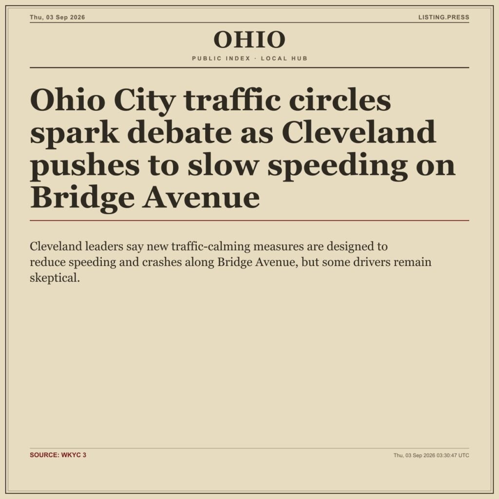 Ohio City traffic circles spark debate as Cleveland pushes to slow speeding on Bridge Avenue