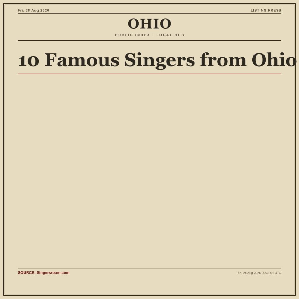 10 Famous Singers from Ohio