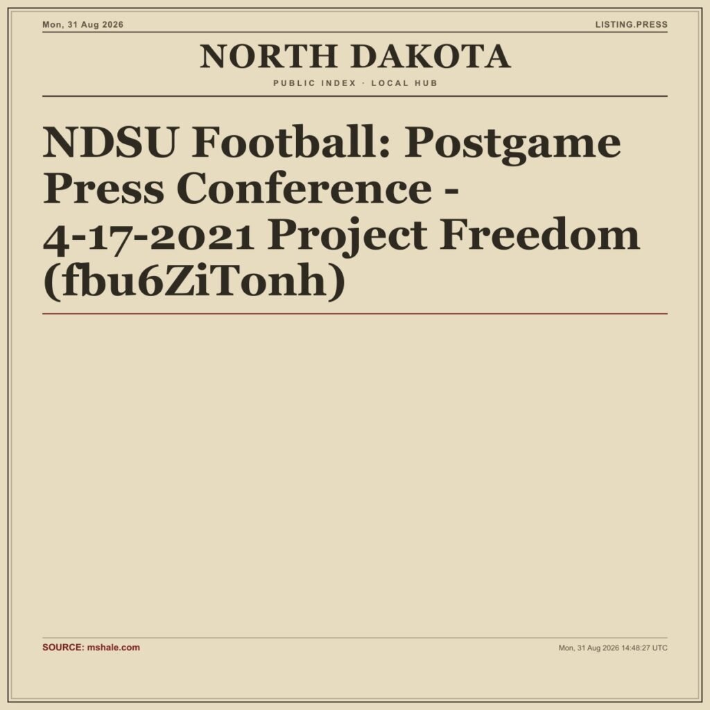 NDSU Football: Postgame Press Conference – 4-17-2021 Project Freedom (fbu6ZiTonh)