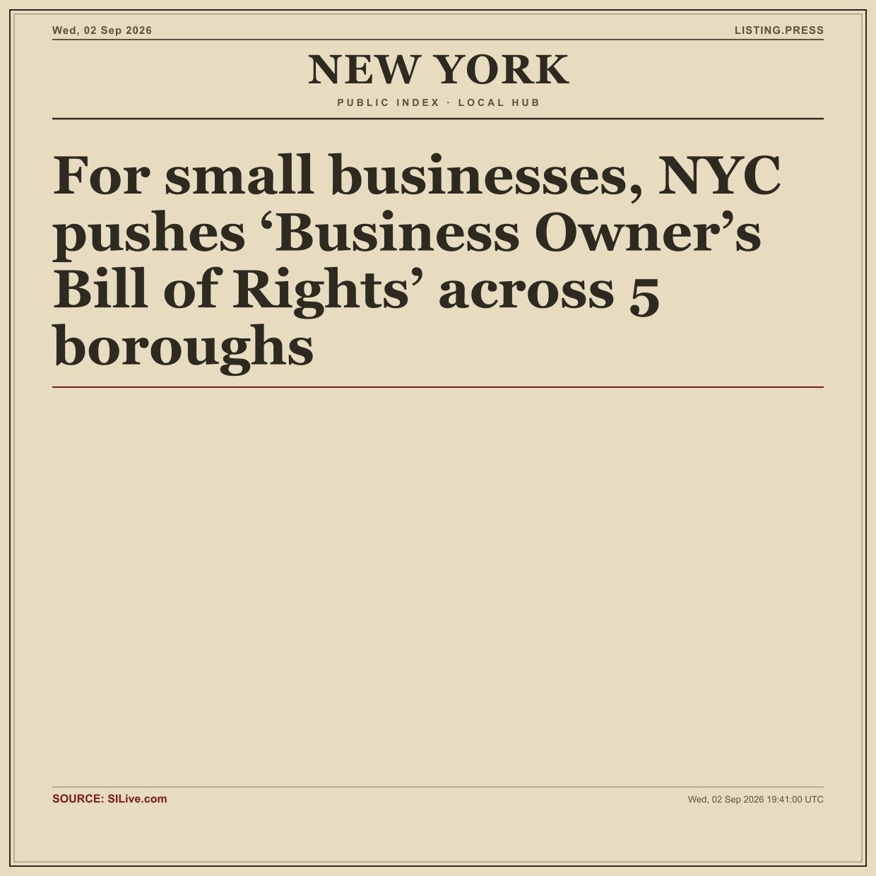 For small businesses, NYC pushes ‘Business Owner’s Bill of Rights’ across 5 boroughs