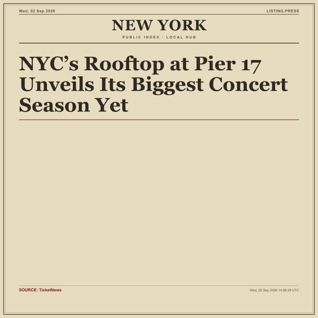 NYC’s Rooftop at Pier 17 Unveils Its Biggest Concert Season Yet