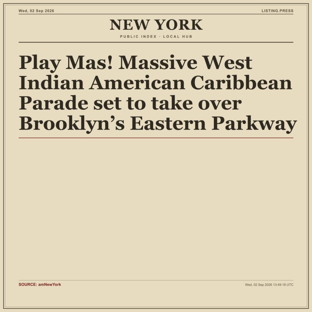 Play Mas! Massive West Indian American Caribbean Parade set to take over Brooklyn’s Eastern Parkway