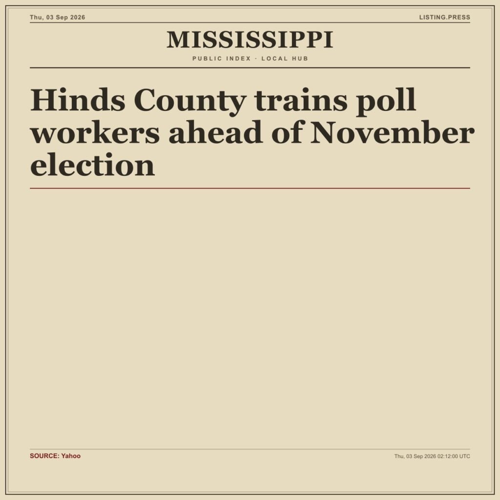 Hinds County trains poll workers ahead of November election