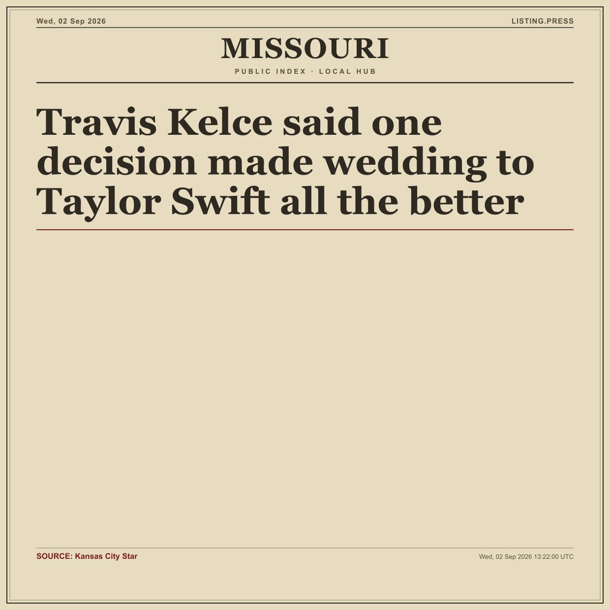 Travis Kelce said one decision made wedding to Taylor Swift all the better