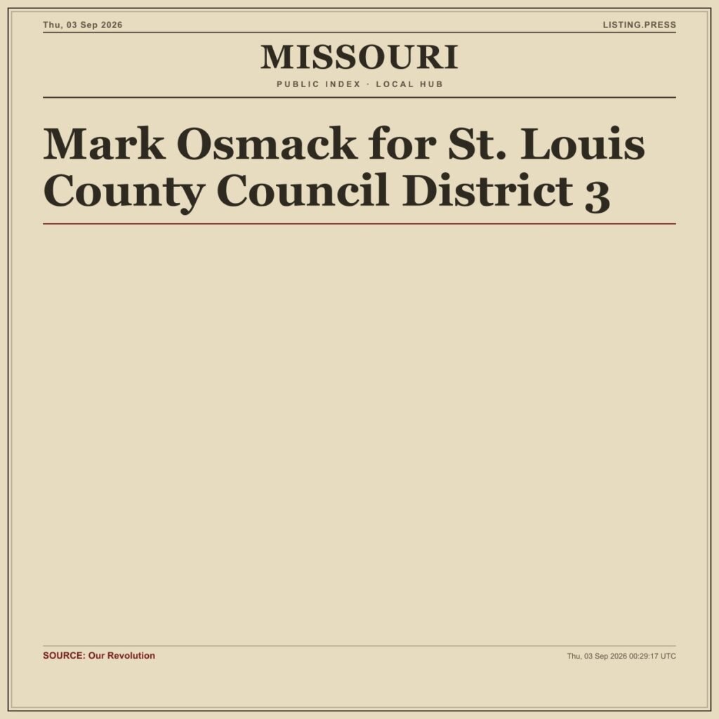 Mark Osmack for St. Louis County Council District 3
