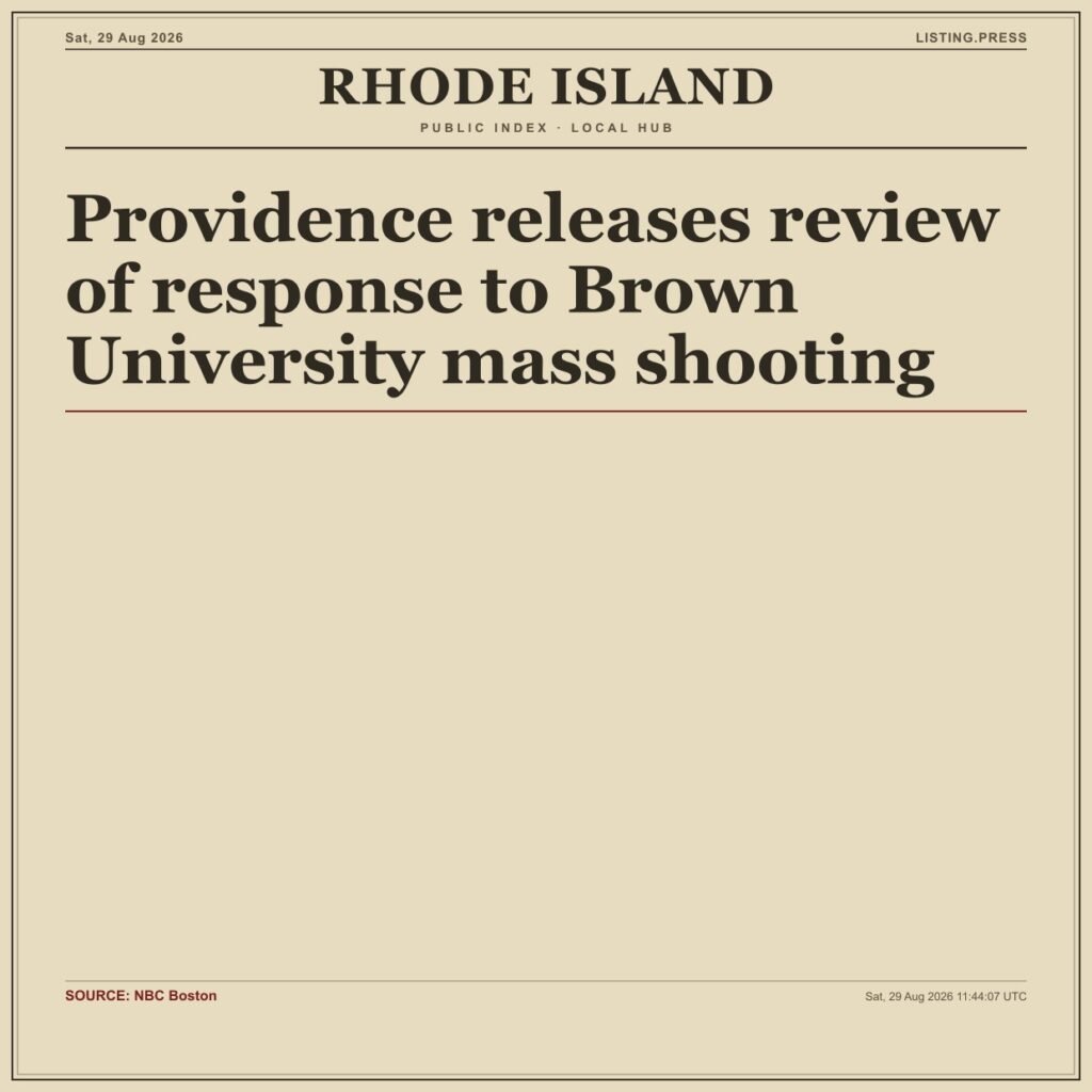 Providence releases review of response to Brown University mass shooting
