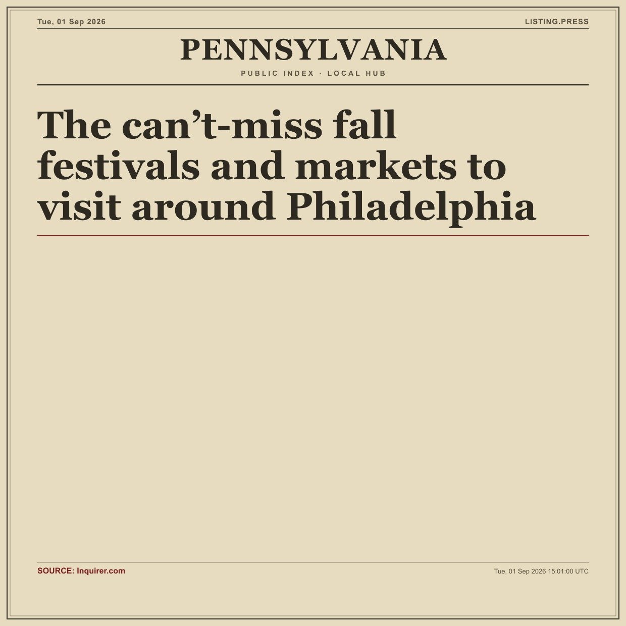 The can’t-miss fall festivals and markets to visit around Philadelphia