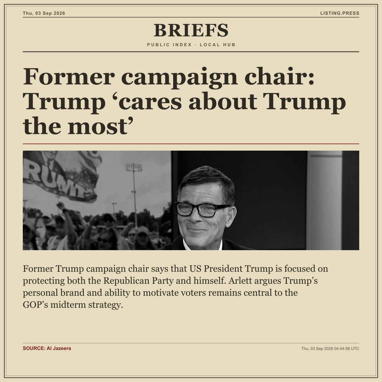 Former campaign chair: Trump ‘cares about Trump the most’