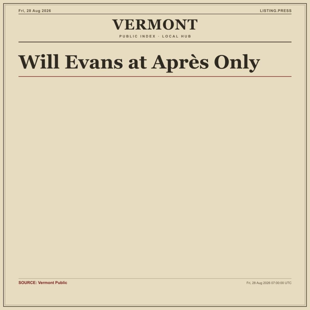 Will Evans at Après Only