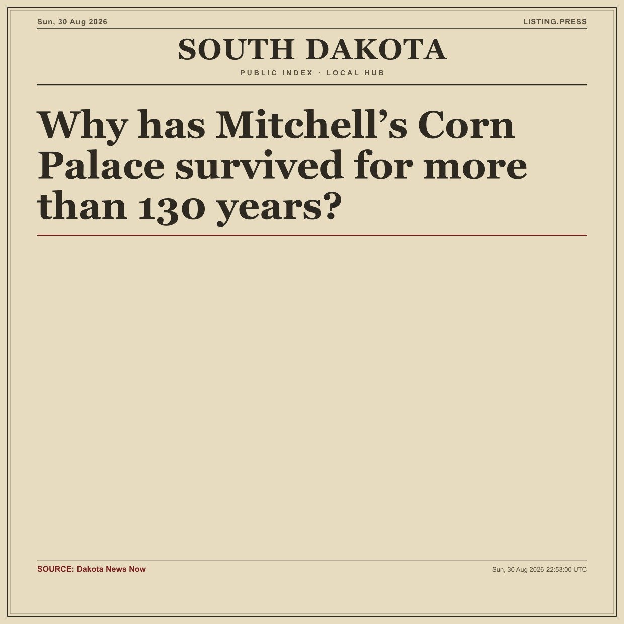 Why has Mitchell’s Corn Palace survived for more than 130 years?