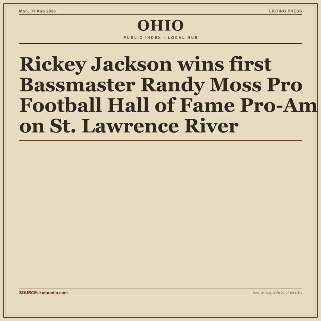 Rickey Jackson wins first Bassmaster Randy Moss Pro Football Hall of Fame Pro-Am on St. Lawrence River