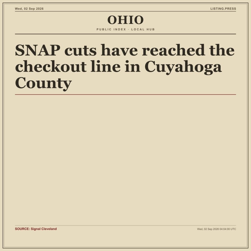 SNAP cuts have reached the checkout line in Cuyahoga County