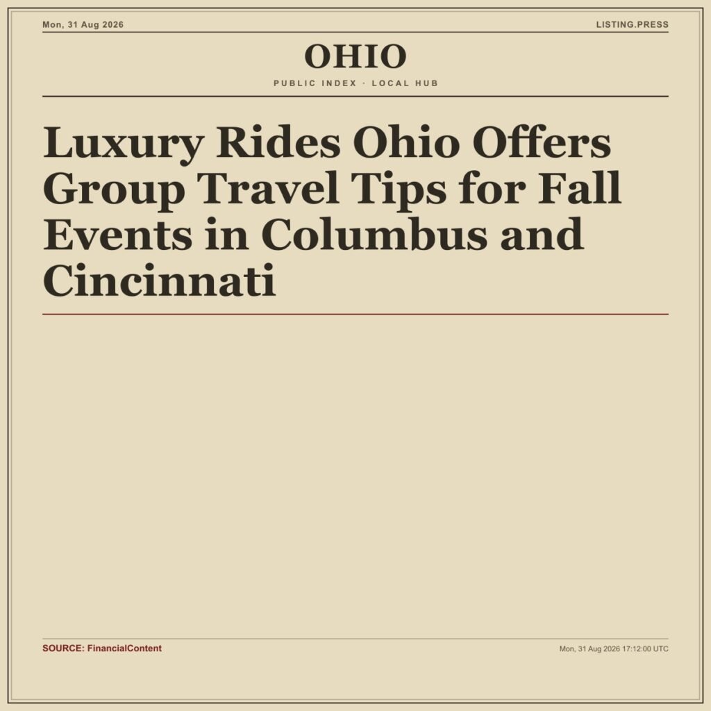 Luxury Rides Ohio Offers Group Travel Tips for Fall Events in Columbus and Cincinnati