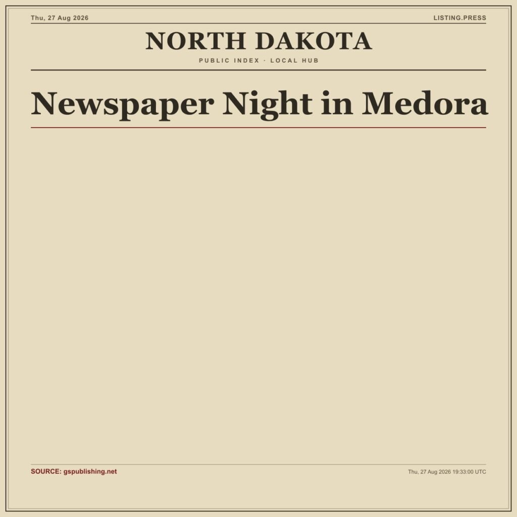 Newspaper Night in Medora