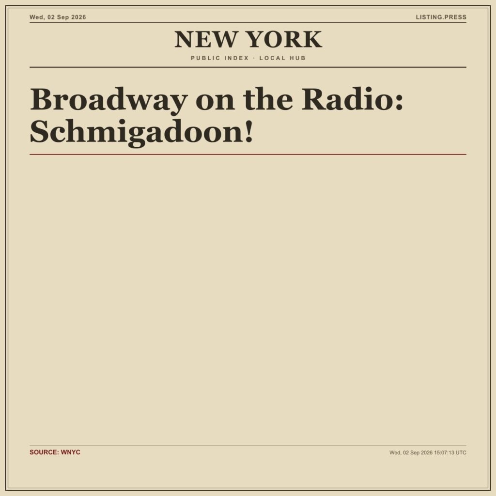 Broadway on the Radio: Schmigadoon!