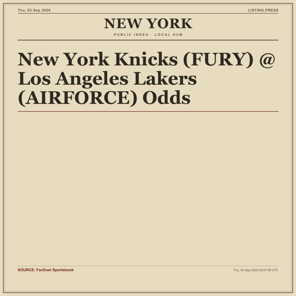 New York Knicks (FURY) @ Los Angeles Lakers (AIRFORCE) Odds