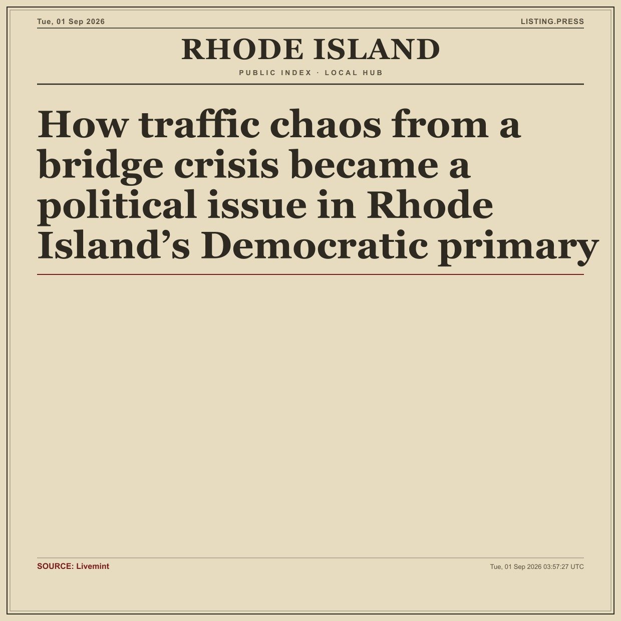 How traffic chaos from a bridge crisis became a political issue in Rhode Island’s Democratic primary