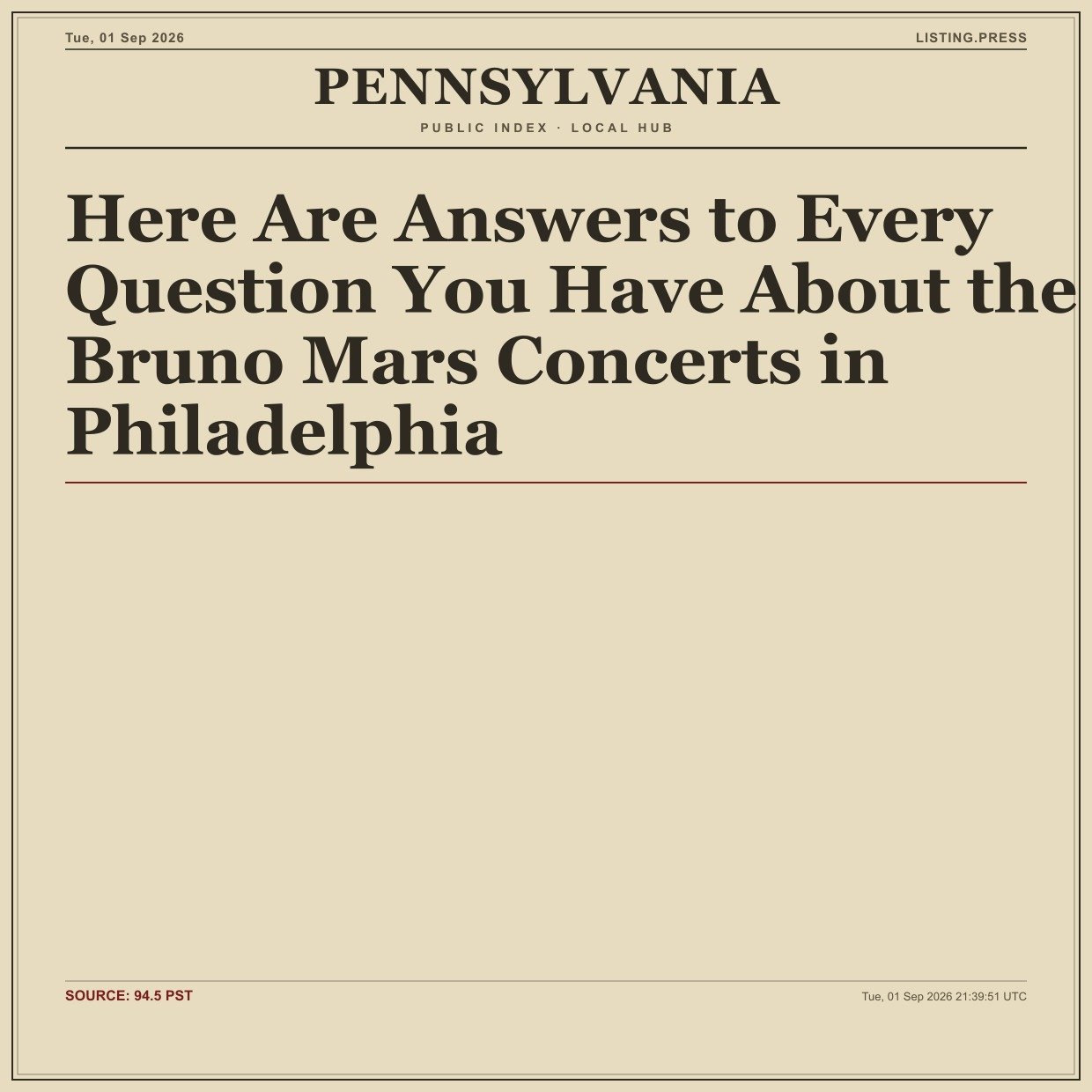 Here Are Answers to Every Question You Have About the Bruno Mars Concerts in Philadelphia