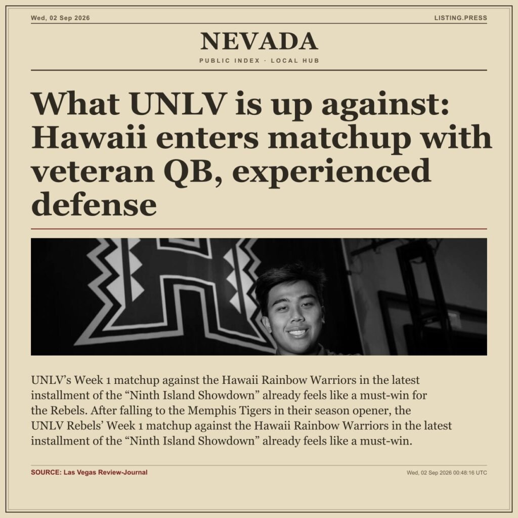 What UNLV is up against: Hawaii enters matchup with veteran QB, experienced defense