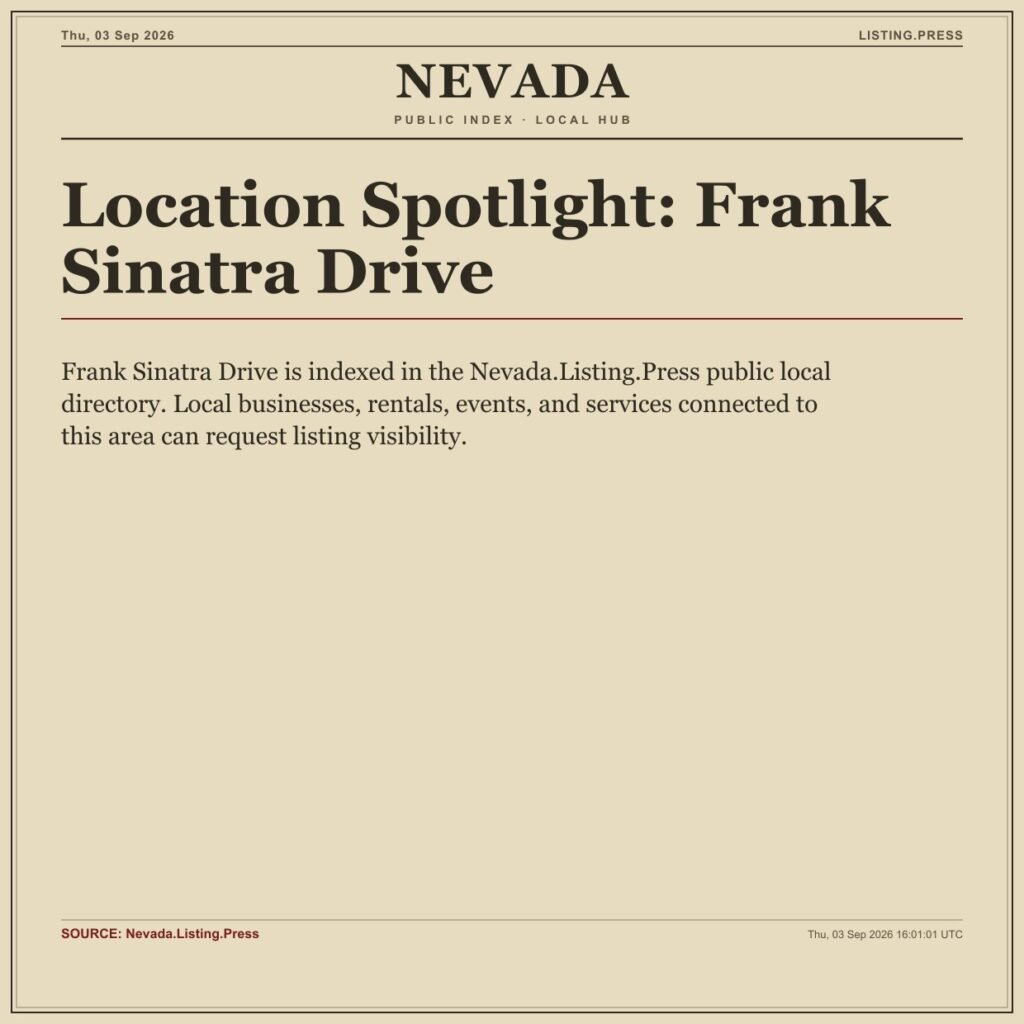 Location Spotlight: Frank Sinatra Drive