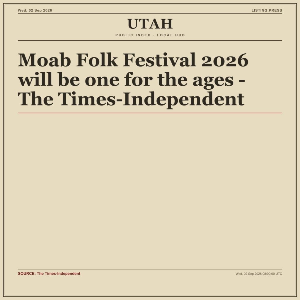 Moab Folk Festival 2026 will be one for the ages – The Times-Independent