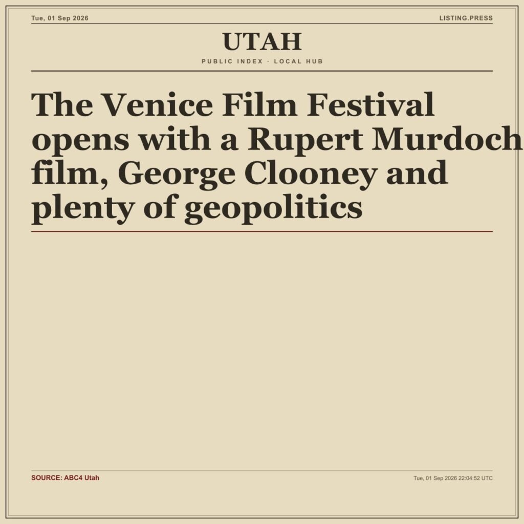 The Venice Film Festival opens with a Rupert Murdoch film, George Clooney and plenty of geopolitics