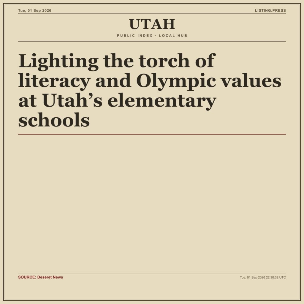 Lighting the torch of literacy and Olympic values at Utah’s elementary schools